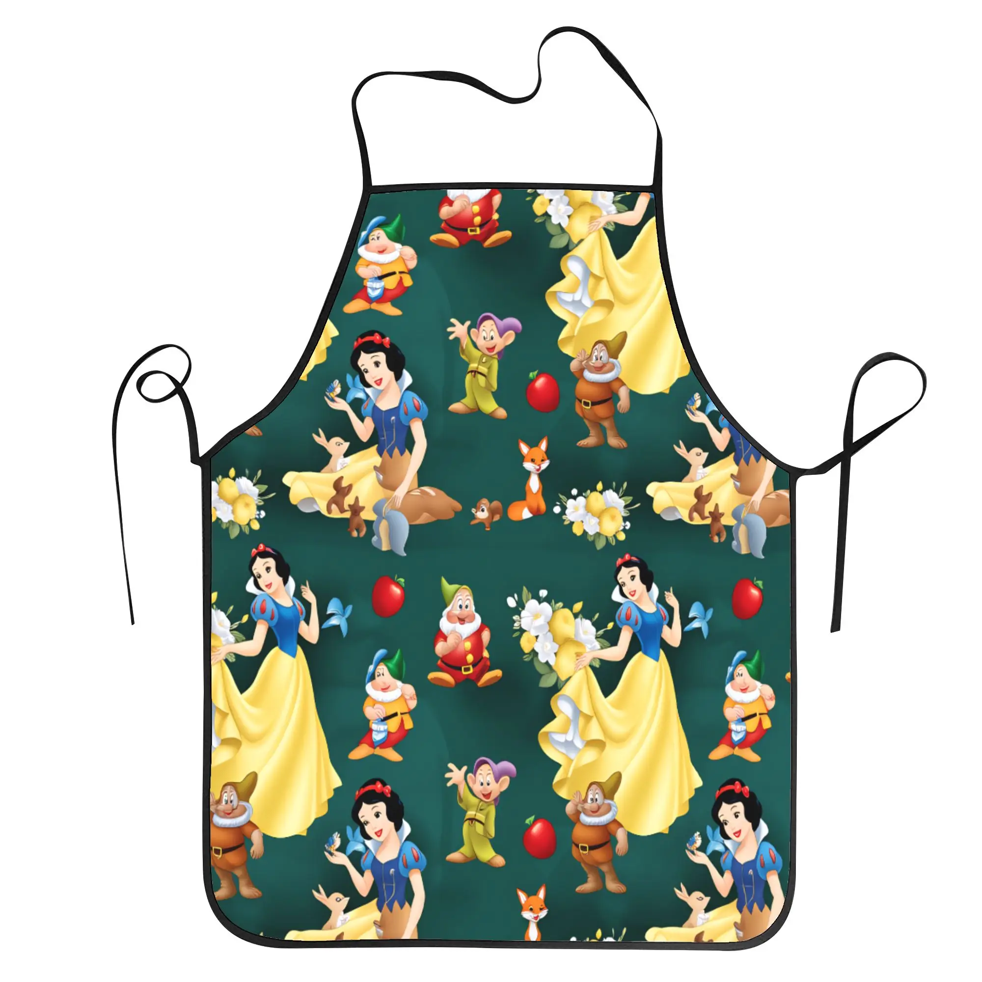 Delantal de Blancanieves y los siete enanitos, accesorios de cocina para barbería, delantales bonitos sin bolsillo