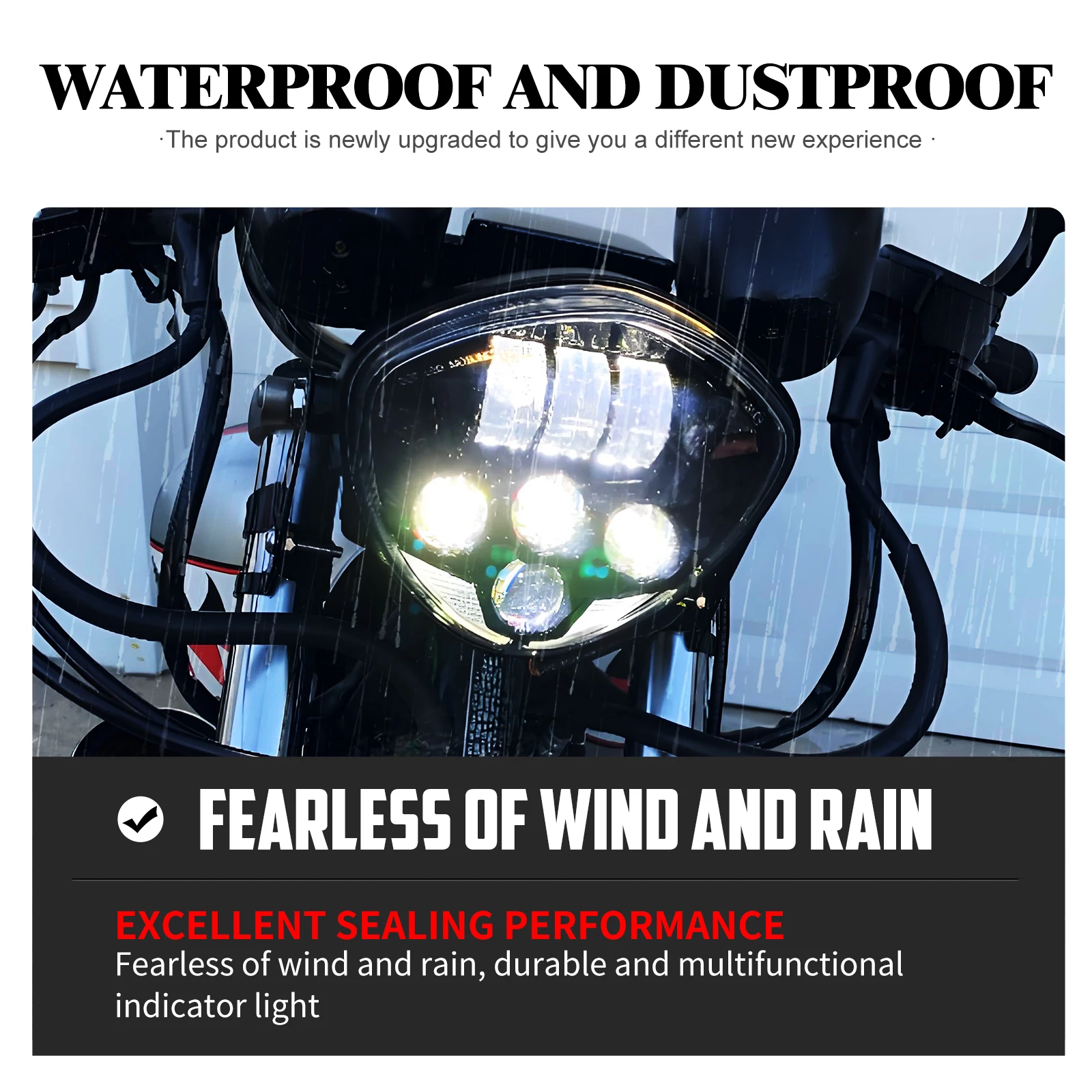

Motorcycle Front LED Light Headlight High Low Beam Lamp Universal Headlamp For Harley For BMW For Honda For Kawasaki For Yamaha