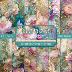 KSCRAFT 24sheets Gauze Paper Pack for DIY Scrapbooking Card Making Album Paper Craft
