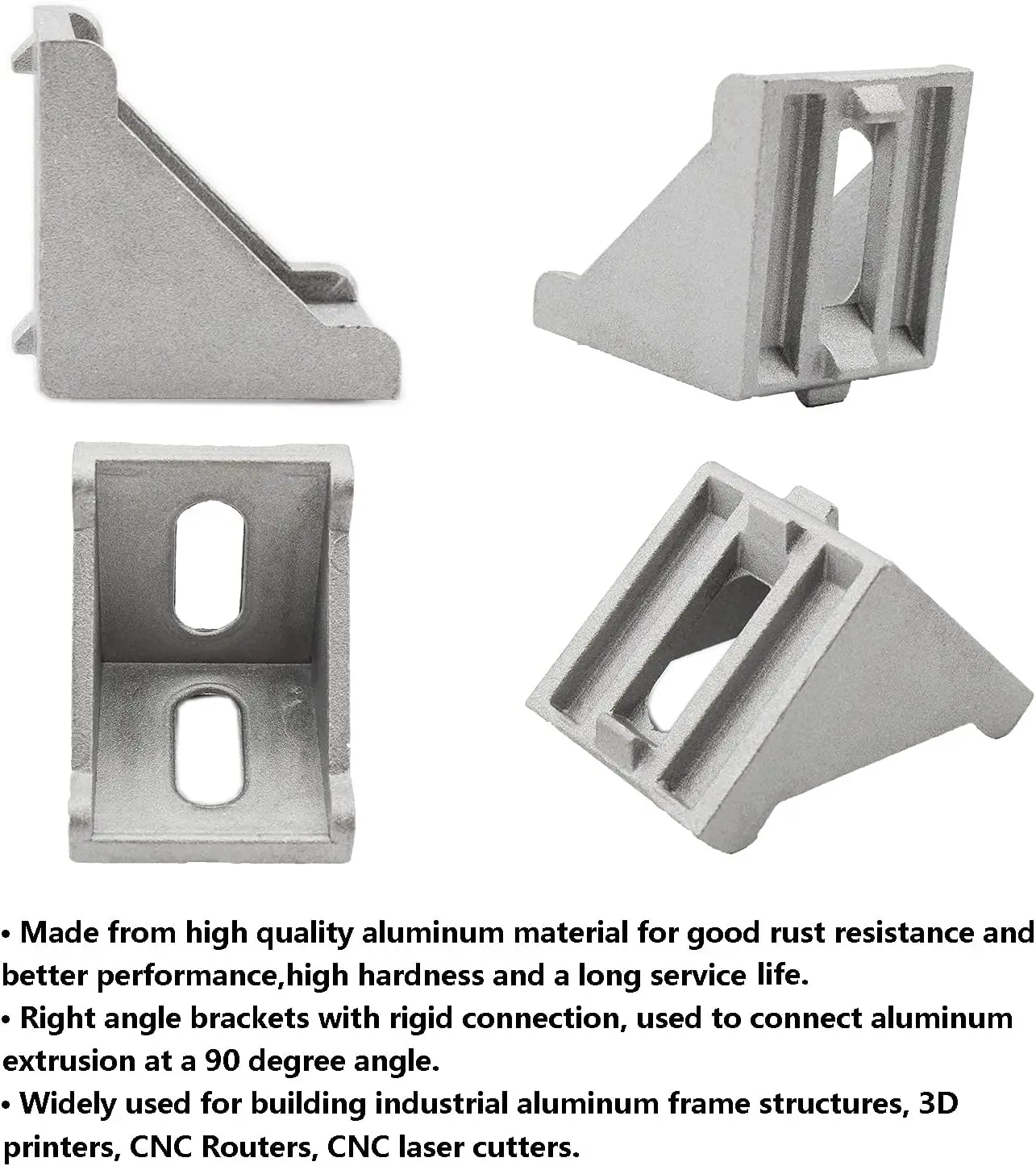 Aluminum Profile Corner Bracket,L Brackets Connector for 4040 Series Standard 8mm Slot Aluminum Extrusion Profile