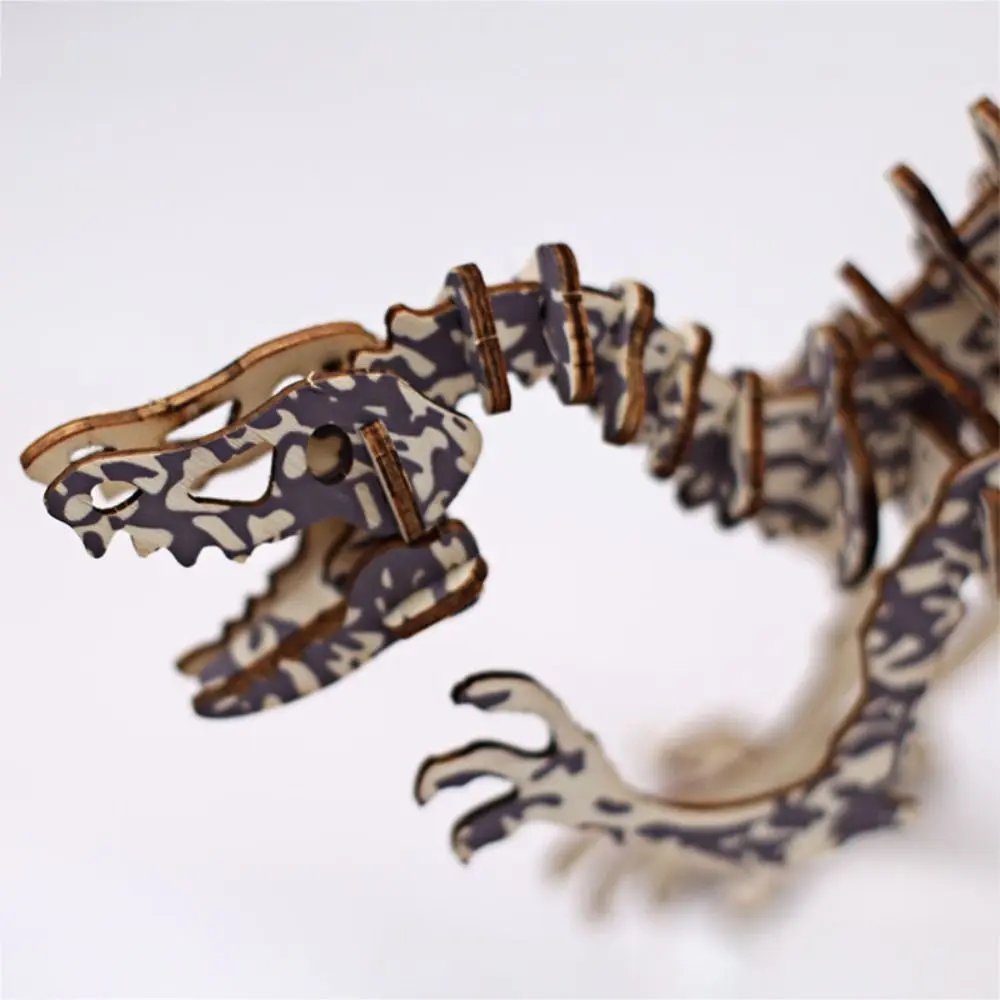 

Deinonychus 3D деревянный динозавр-головоломка Diplodocus Spinosaurus DIY модель динозавра Монтессори ручной работы тираннозавр головоломка подарки