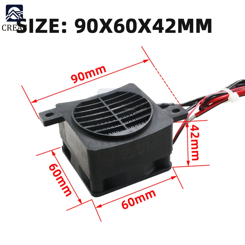 DC 12V 100W Constant Temperature Air Heater Conductive Belt Fan PTC Heating Sheet Ceramic Heater DC 12V 120W 24V 200W