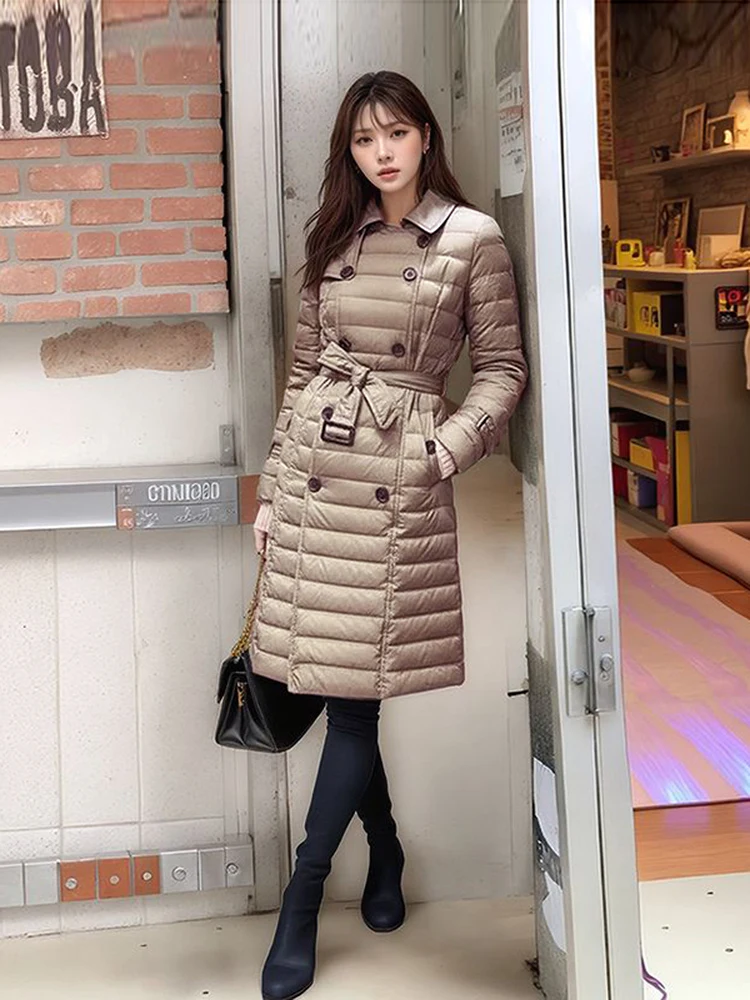 

Slim Fit Lightweight down Jaet Women's Mid-Length Waist-Cinching Faionable Luxury Feel Winter Outerwear Coat