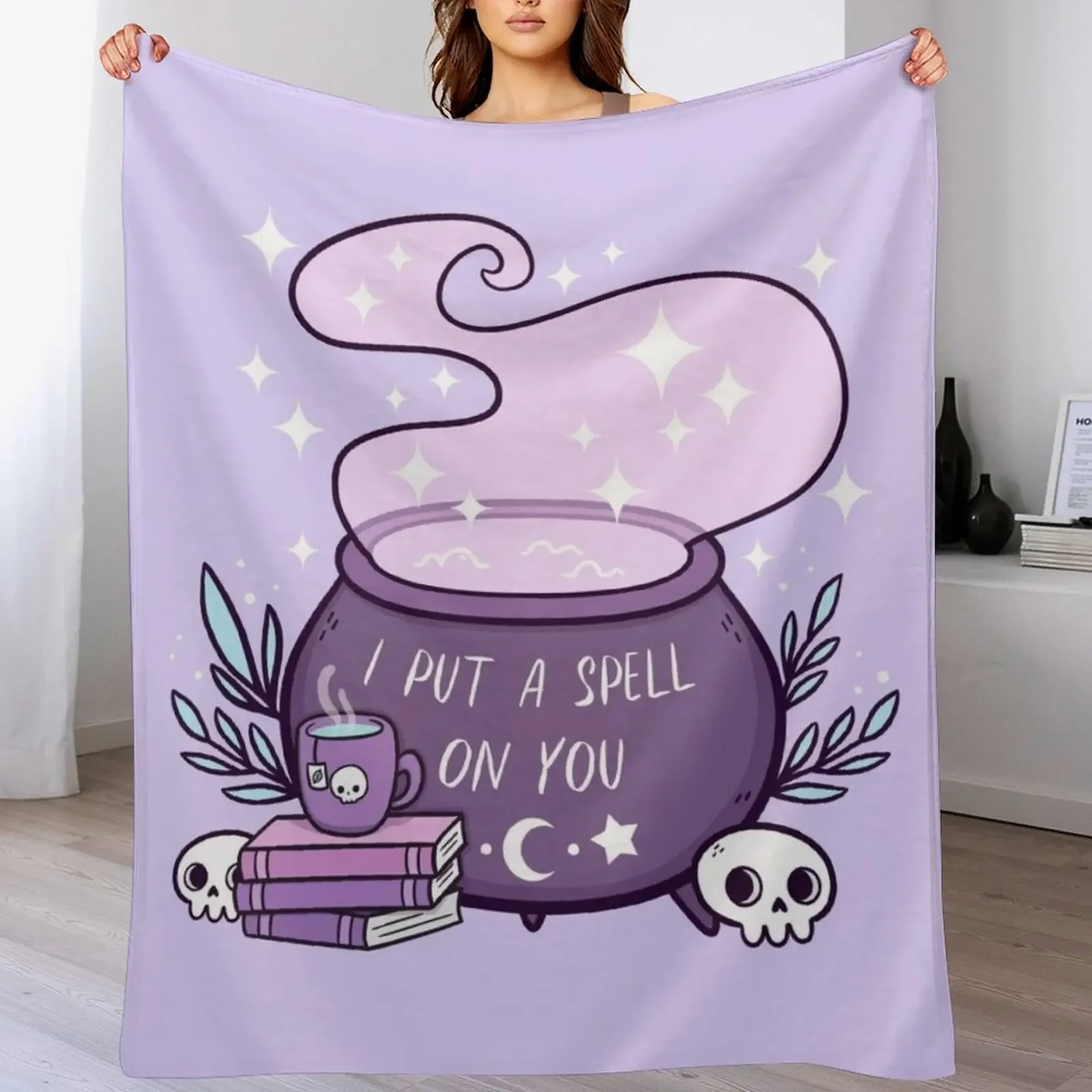 

Witch Cauldron // Purple | Nikury Throw Blanket Flannels For Baby Luxury Designer Hair Blankets