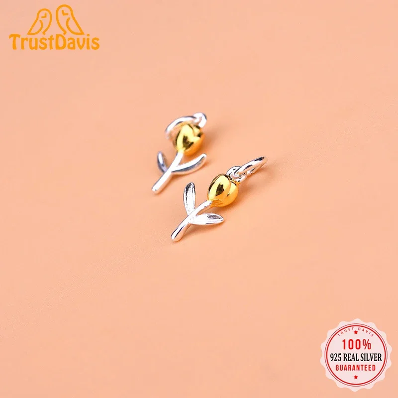 الثقة ديفيس ريال 925 فضة روز زهرة قلادة اليدوية عقد دي اي واي سوار إكسسوارات غرامة 925 الفضة والمجوهرات HY559