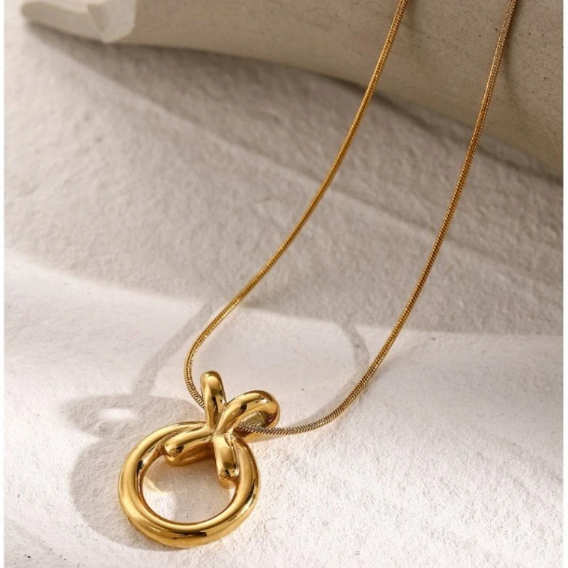 XO Integrierte Geometrische Anhänger Edelstahl Männer Frauen Licht Luxus Mode OL Halsketten Charme Schmuck Geburtstag Geschenk – Detail 6