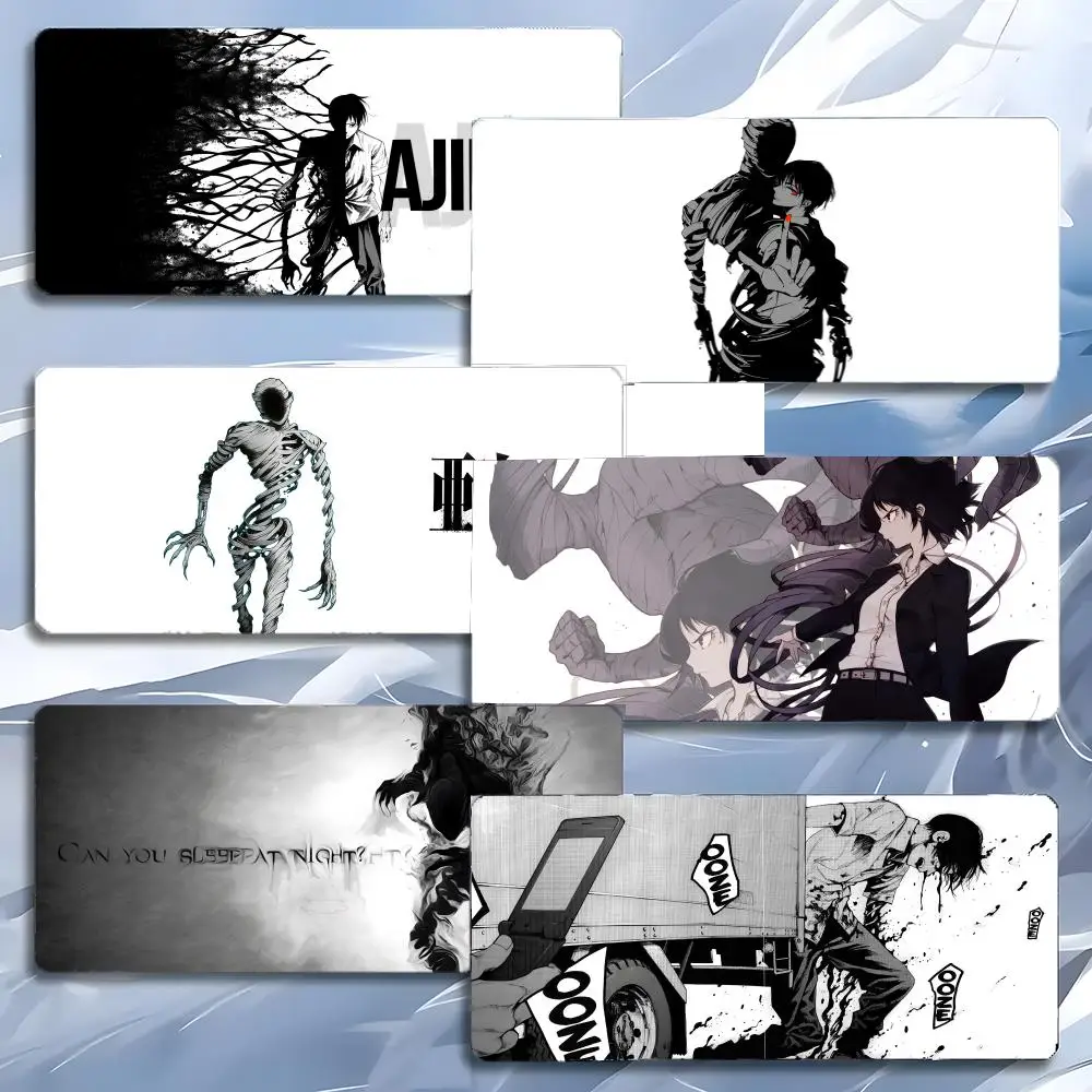 

Коврик для мыши A-Ajin Demi-Human Anime Dark, большой игровой коврик с утолщенной кромкой для ПК, настольный коврик