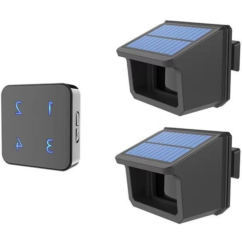AB25-Solar Wireless Driveway Alarm DIY Security Alert System Outdoor Security System