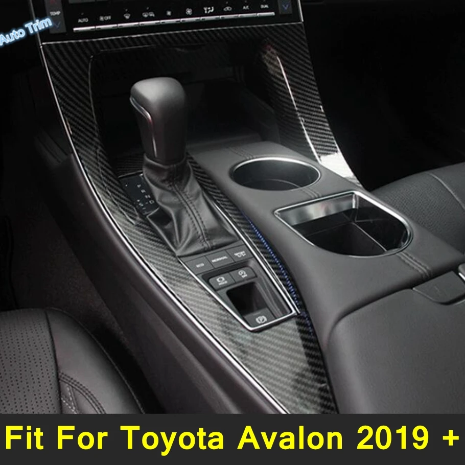 

Carbon Fiber Look Car Interior Center Console Gear Shift Panel Cover Trim 1PCS Fit For Toyota Avalon 2019 - 2023 Accessories