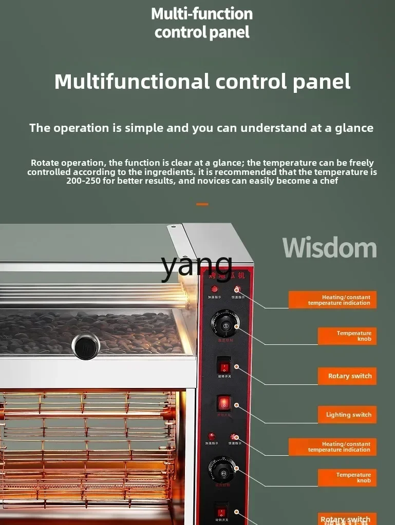 Máquina automática de torrefação de batata doce LTT, barraca comercial, forno elétrico de rua