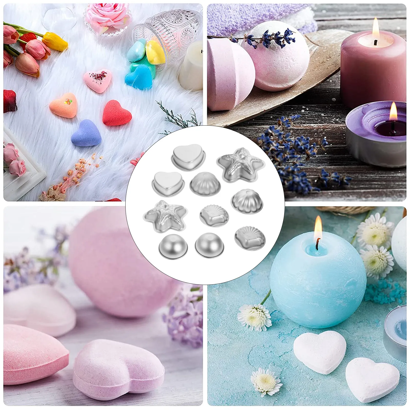 10 Adet Yüksek Kaliteli Alümin - Bath Bomb Mold incelemesi ve fiyatı