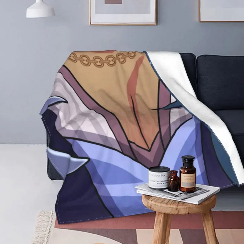 

Kaeya tiddies blanket soft fleece warm flannel anime game gaming Genshin impact throw blankets for sofa travel bed bedspread