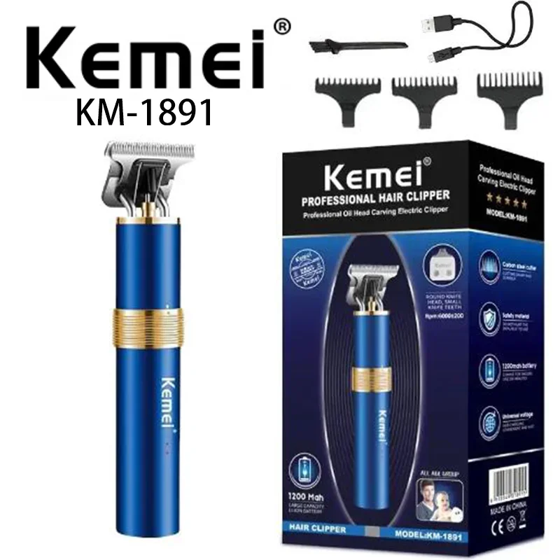 Kemei Electric Hair Clipper Km-1891 Hair Clipper Fast Charging Salonprofessional Trimmer