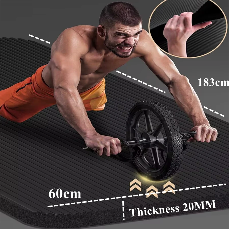 Yoga Mat Shaping Floor  183x60x2cm Extended and Widened Yoga Mat Indoor Non-Slip Fitness Mat Beginner Thickened Exercise