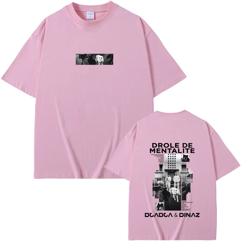 Rapper Djadja & Dinaz Drôle De Mentalité Album T-Shirt für Männer und Frauen, modische übergroße T-Shirts, Vintage, lässig, weiche Baumwoll-T-Shirts – Detail 5