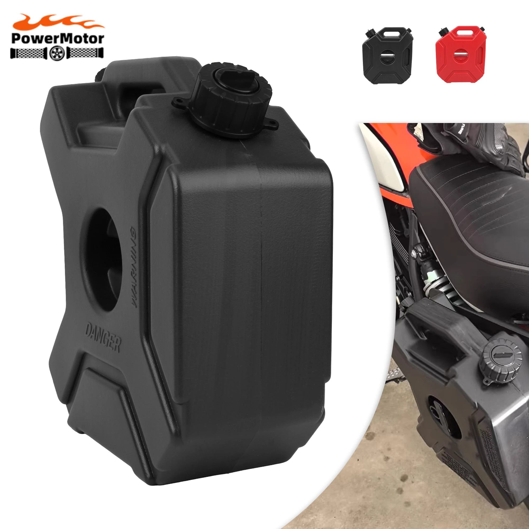 

Universal Motorcycle 5L Fuel Tank Spare Oil Drums Anti-Static Oil Drums For Scooter Cafe Racer Motocross Modified Accessories