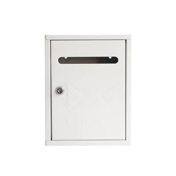 Starley - exterior metal mailbox for parcel and lockable letters |   Waterproof wall mailbox for home, office or garden, 26x20x7cm, available in white, black and gray