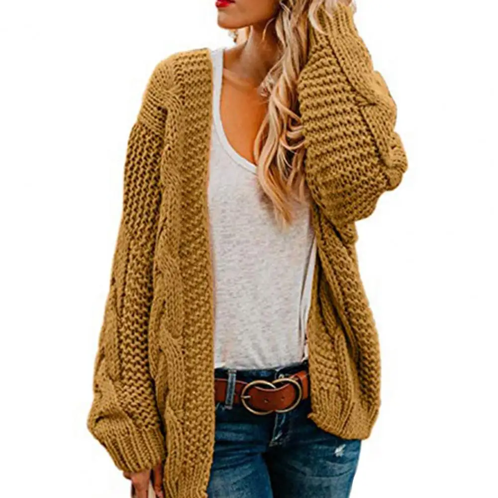 

Cardigan Women Sweaters New 2024 Coarse Leisure Loose Flower Knitting Female Long Pure Cardigan Sweaters Women Fashion