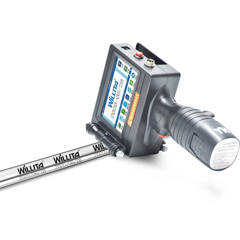 20 Languages 12.7mm Handheld Thermal Inkjet Online Variable QR Bar Batch Code Date Number Logo Expiry Date Label Inkjet Printer