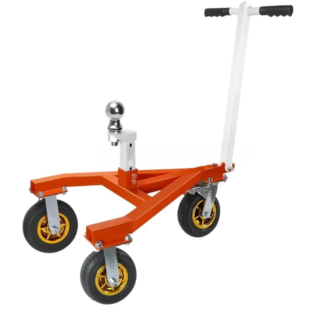 Heavy-duty trailer trolley with double-hook ball heads 2-5/16 and 2-inch three-wheeled small trailers