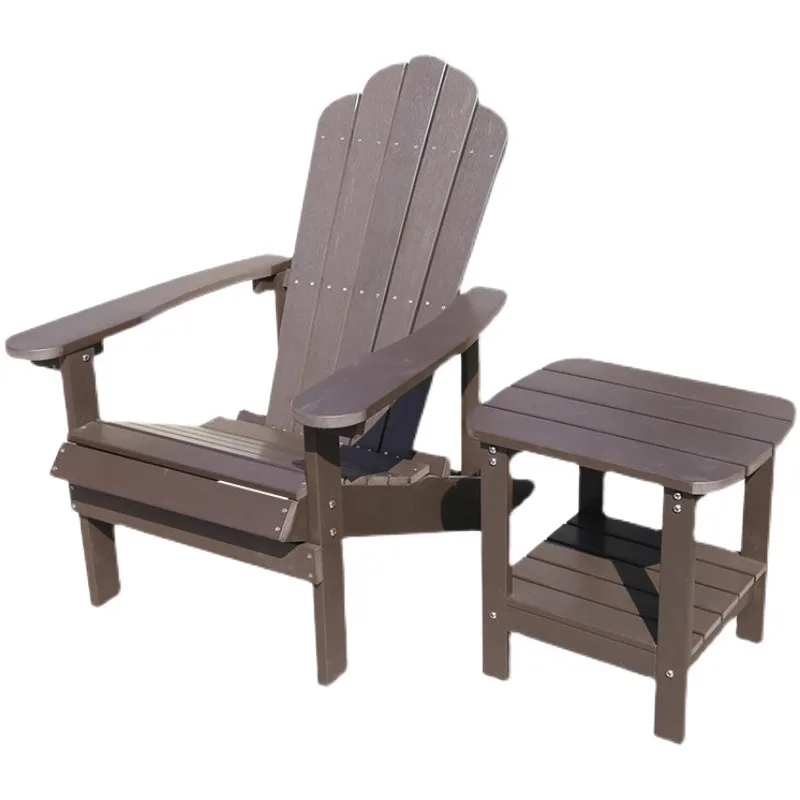 

#Courtyard Villa Outdoor Plastic Wood Detachable Beach Chair Outdoor Balcony Waterproof Leisure Combination Chair