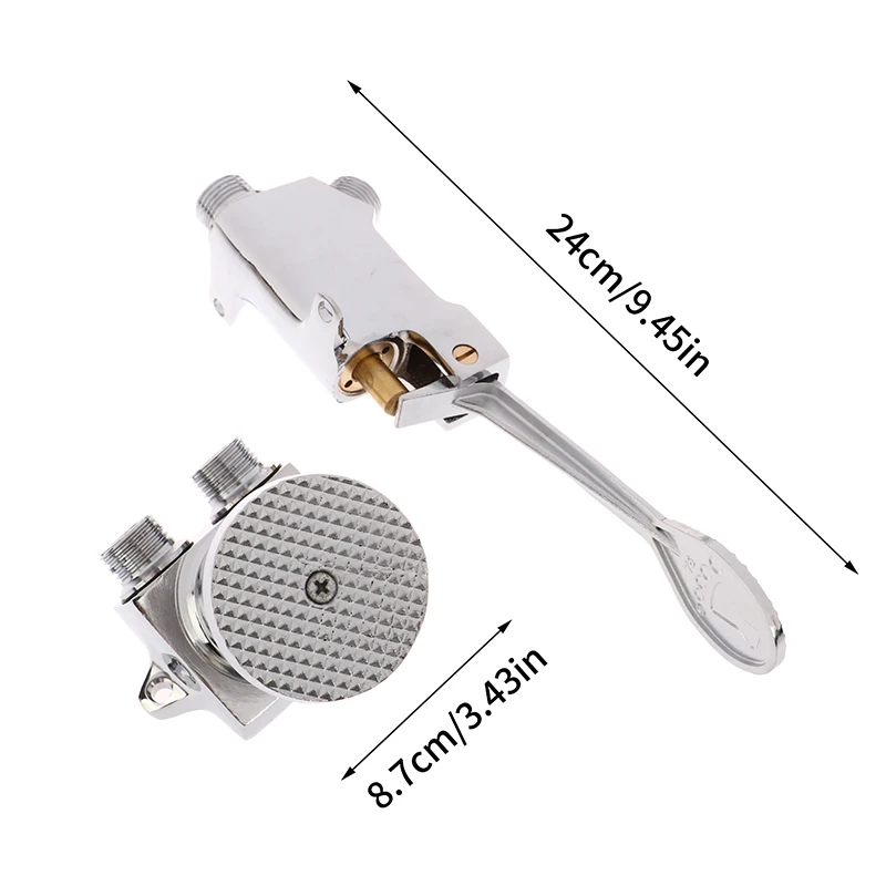 1Pc Copper Faucet Basin Floor Mount Single Foot Pedal Hospital Medical Laboratory Foot Switch Tap Kitchen Bathroom Sink