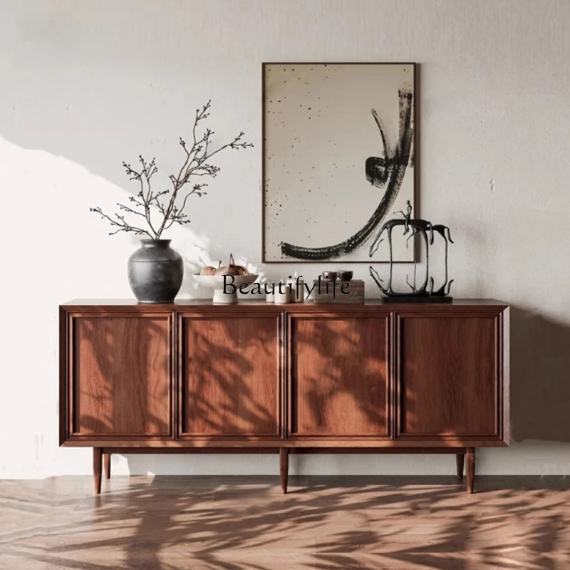

Vintage Style Solid Wood Living Room Wall-Mounted Storage Cabinet Simple Entryway Cabinet