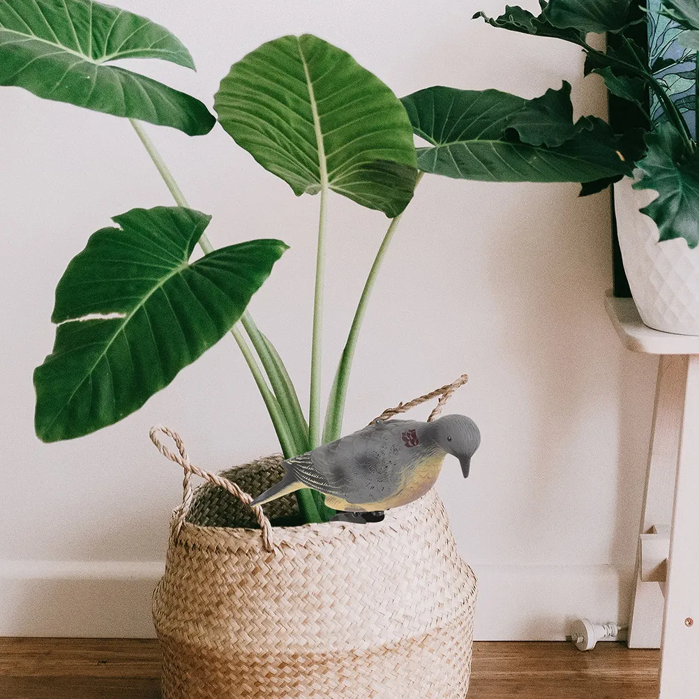 

2Pcs Miniature Pigeon Decoy Pe Plastic Bird Decoration Clip Design Realistic Pigeon Statue for Hunting Garden Party Peace Decor