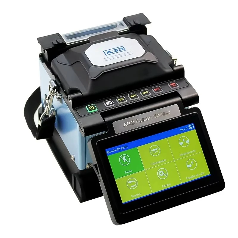 Fiber Optic Fusion Splicer for A33  4 Motors Fiber Optic Fusion Splicer with  for FTTH 8 Seconds Quick Splicing