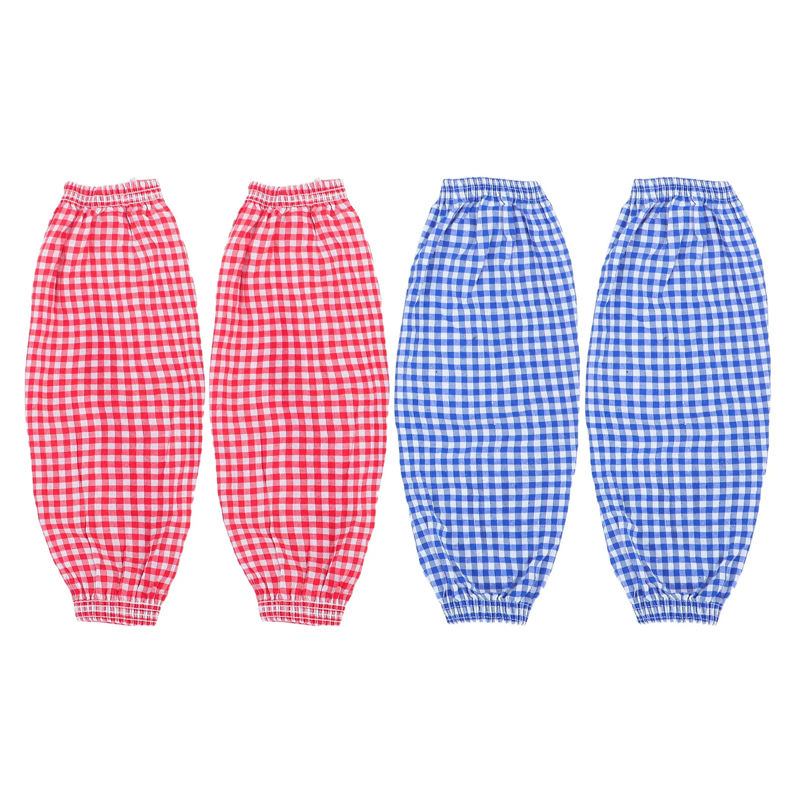 

2 пары маслостойких нарукавников с клетчатым узором, многоразовые, легко моющиеся, для кухни, для мужчин и женщин, для защиты дома