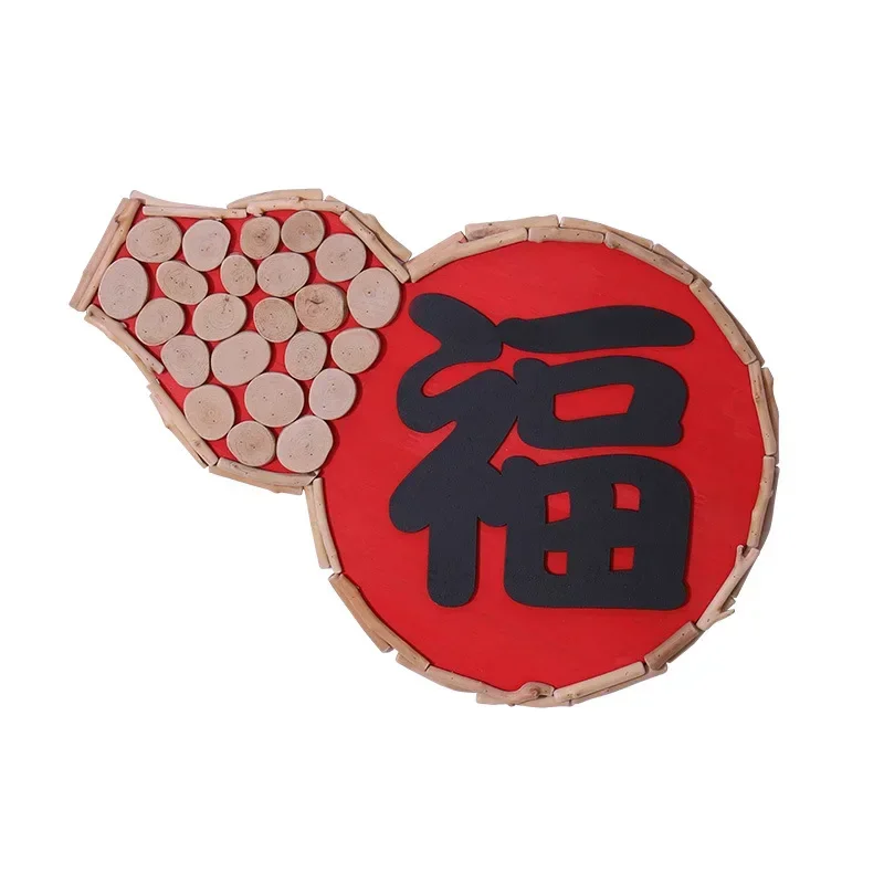 

Log three-dimensional wall hanging living room sofa TV background wall decoration wedding room bedroom new house pe