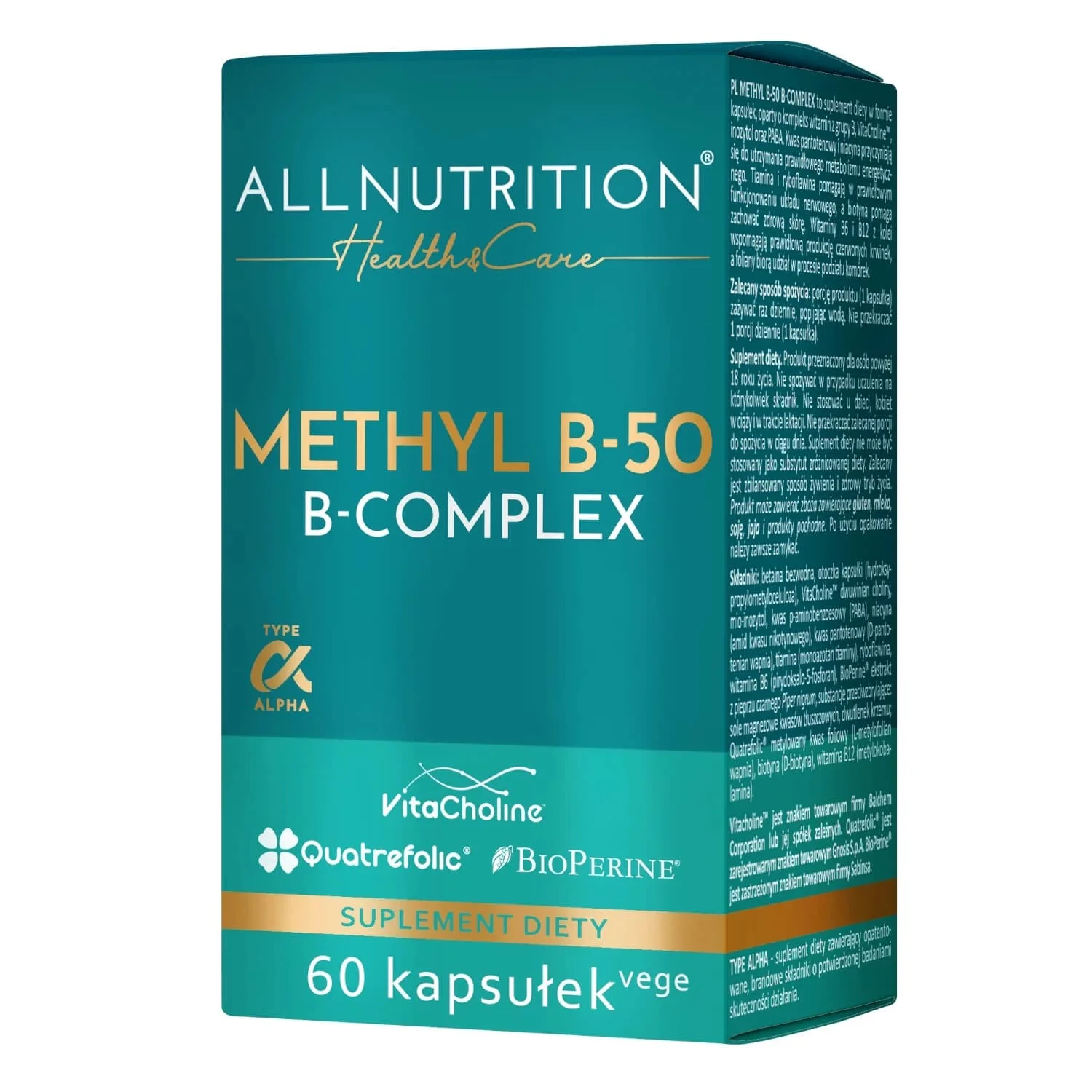 Allnutrition HEALTH & CARE Methyl B-50 B-Complex 60kap