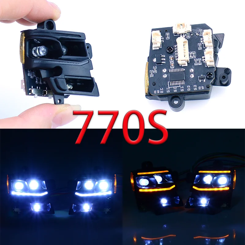 770S Headlight&taillight Double Flash Mode Sequential Turn Signals for 1/14 Tamiya RC Truck SCANIA 770S 56368 56371 Car