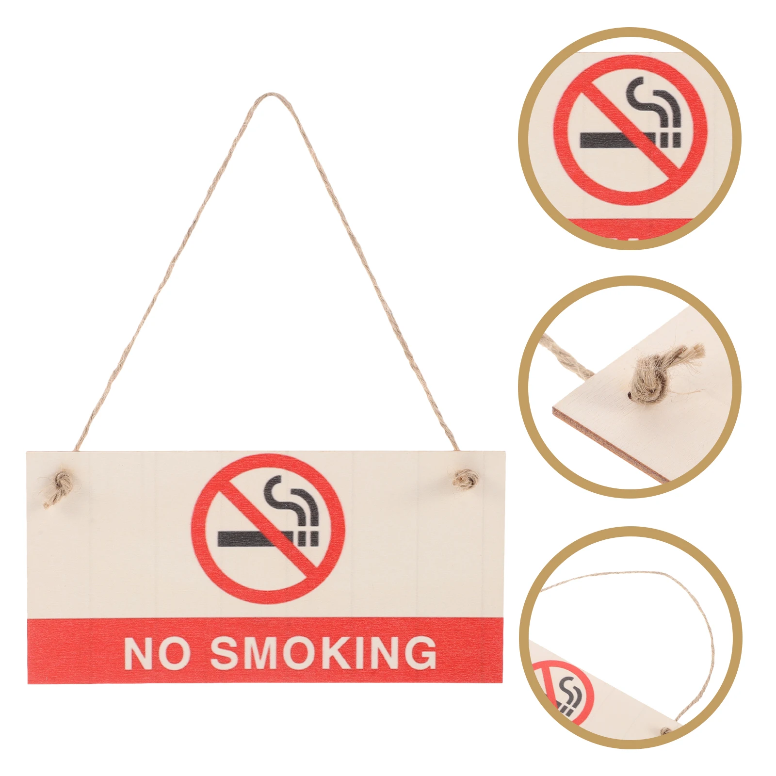 

2pcs No Smoking Wooden Vintage Plaque Smoke Warning Sign For Home Office Public Place Business Facility Outdoor Indoor Driveway