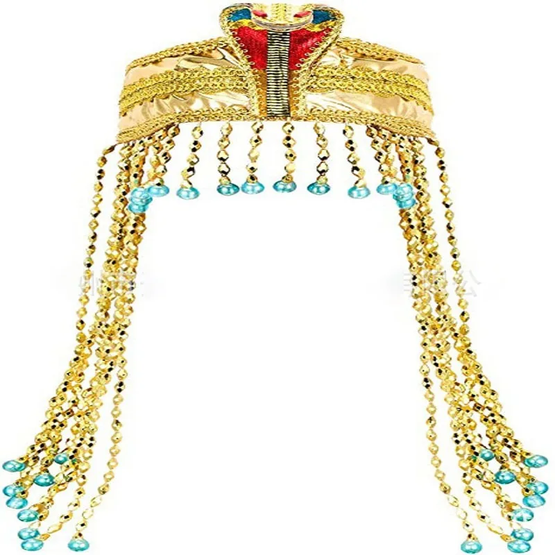 Antique Egypt Queen Headdress Snake Headband Crown Fashion Egyptian Theme Costume Accessories Stage Performance