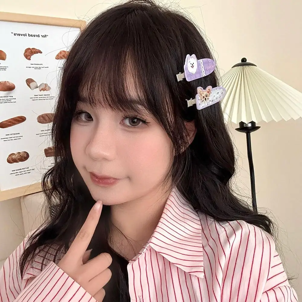 

Cute Cartoon Puppy Hair Clips Sweet Trendy Pet Dog Hair Clip Set Adorable Duckbill Clips Hair Accessories for Women Girls