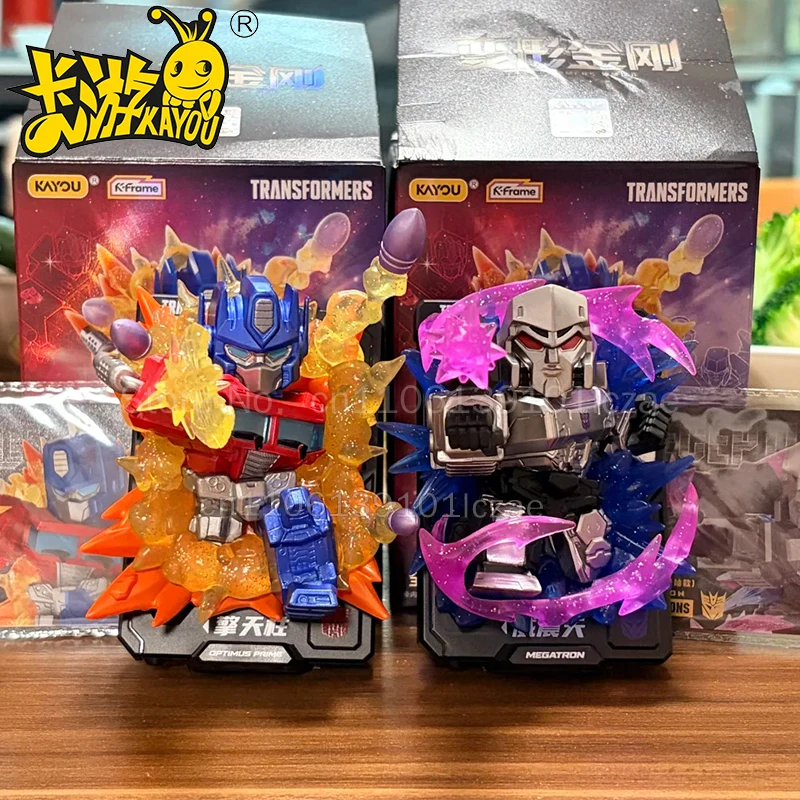 KAYOU Transformers Blind Box 3D Figure Card Vol.1 Optimus Prime Bumblebee Collectible Character Model Desktop Decoration