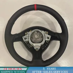 Customized Braid Car Steering Wheel Cover Anti-Slip PU Leather For Volkswagen VW Golf 4 Passat B5 Polo Seat Leon Car Accessories