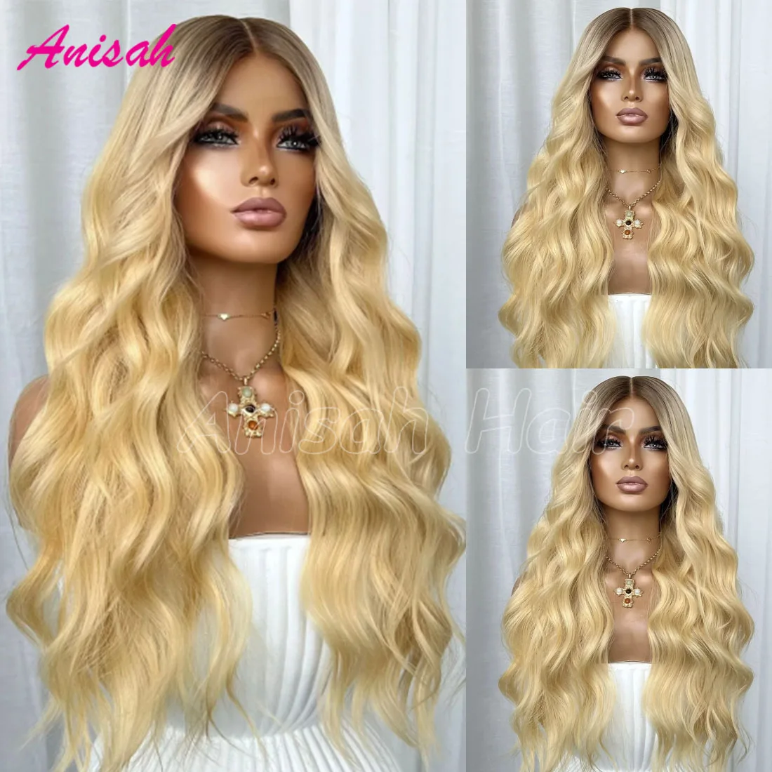 

613 Blonde Wigs Human Hair 13x6 Lace Front Wigs Ombre Blonde Colored Body Wave Transparent Lace Front Human Hair Wigs For Women
