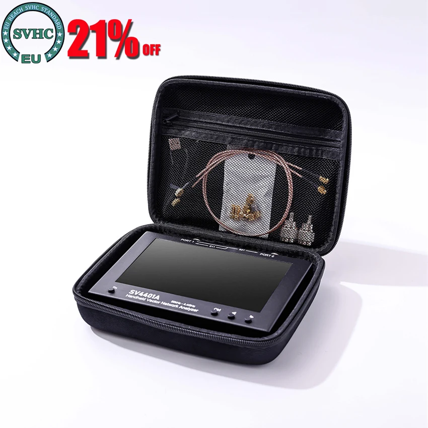 

Handheld Vector Network Analyzer SV4401A 7 inch Touch LCD 50KHz ~4.4GHz HF VHF UHF Antenna Analyzer 100DB Dynamic VNA