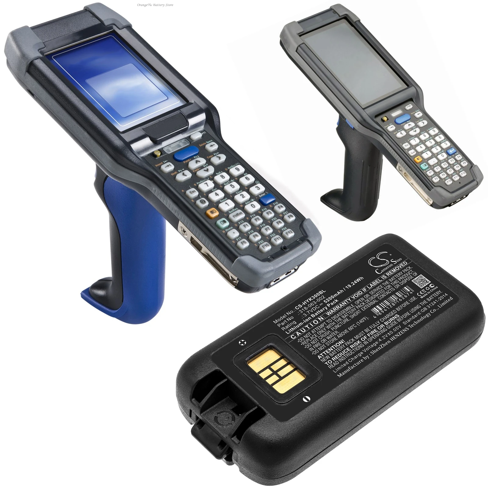 3.7V 5200mAh Barcode Scanner Battery 318-034-003 for Intermec CK3B,CK3X,CK3XR,CK65,CK70,CK71,CK75,EDA60K, For Dolphin CK65