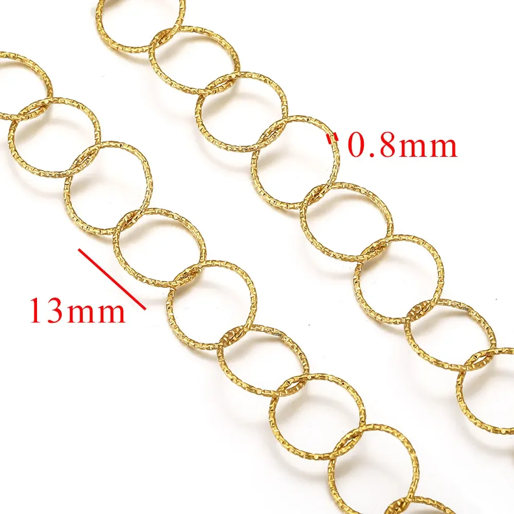 1m Stainless Steel DIY Chains Accessories Gold-plated Suitable for Making Necklaces Bracelets Jewelry Making Materials Wholesale