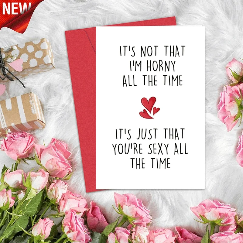 

Valentines Day Greeting Card, Naughty Love Card for Boyfriend Girlfriend, Funny Sexy Romantic Card for Him Her