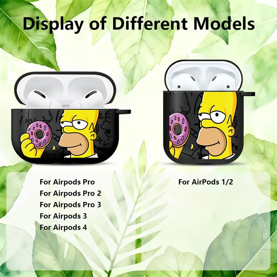 Funda con dibujos animados de los Simpson para Airpods Pro 2 Pro2 3 Pro3 4 1, funda para auriculares