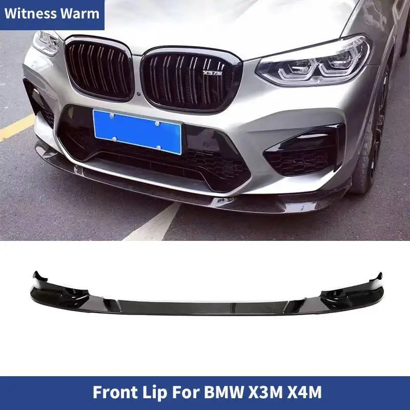 Pare-chocs en fibre de carbone pour BMW, kit de carrosserie, garde-séparateurs avant, becquet avant, X3M, X4M, F97, F98, 2019-2020