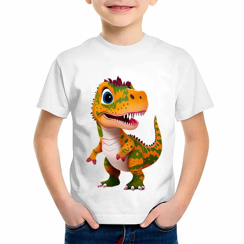 10 stylów uroczych Baby dinosauus termiczne naklejki transferowe dla dzieci ubrania DIY DTF Pinted winylowe aplikacje zmywalne t-shirty termiczne