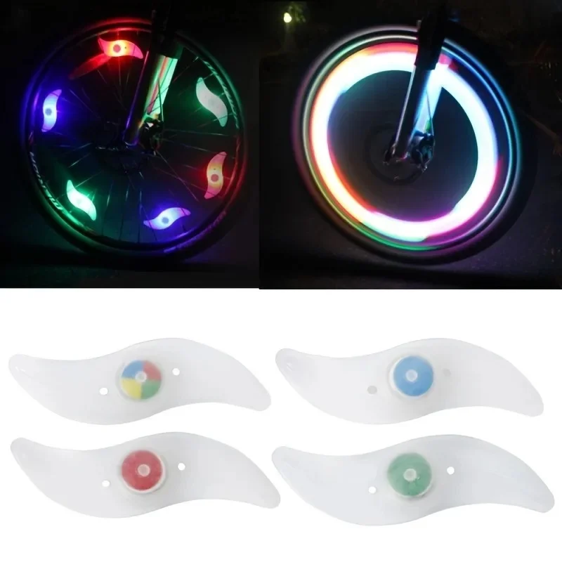2-6pcs LED Bicycle Wheel Spoke Light Colorful Waterproof MTB Balance Bicycle Tyre Tire Flash Lights Warning Cycling Lamp