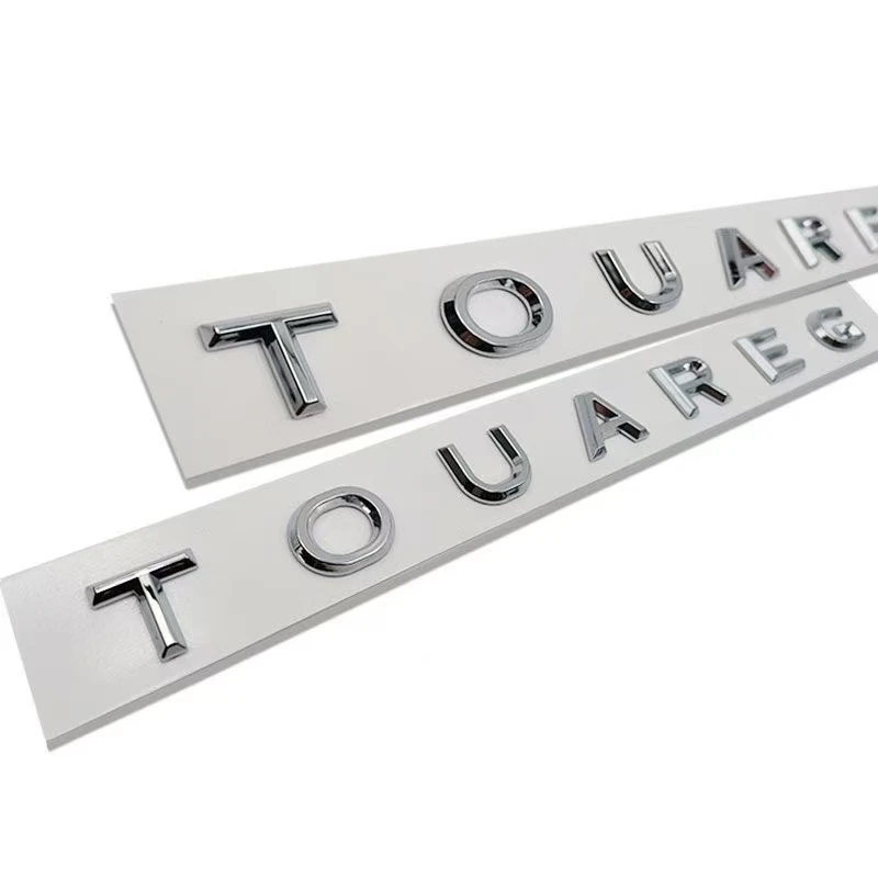 

Задняя эмблема багажника, наклейка из АБС-пластика, серебристый и черный для VW Volkswagen TIGUAN TOUAREG SAGITAR, логотип 2016-2024, декоративная