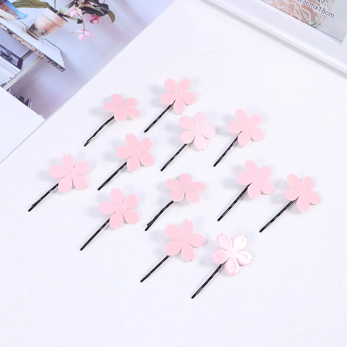 

12Pcs Flower Hair Clips Kids Barrettes Snap Hairpins Girls Hair Accessories Festival Home Party Kids Barrettes