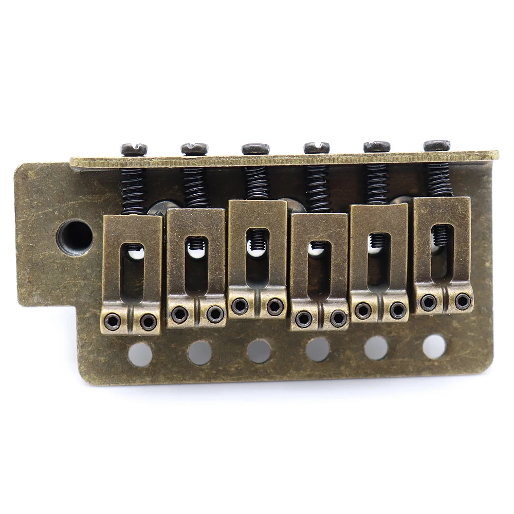 1 Set 6 String Electric Guitar Tremolo Bridge Copper Zinc Alloy Tremolo Bridge System for ST SQ Style Electric Guitar Bronze